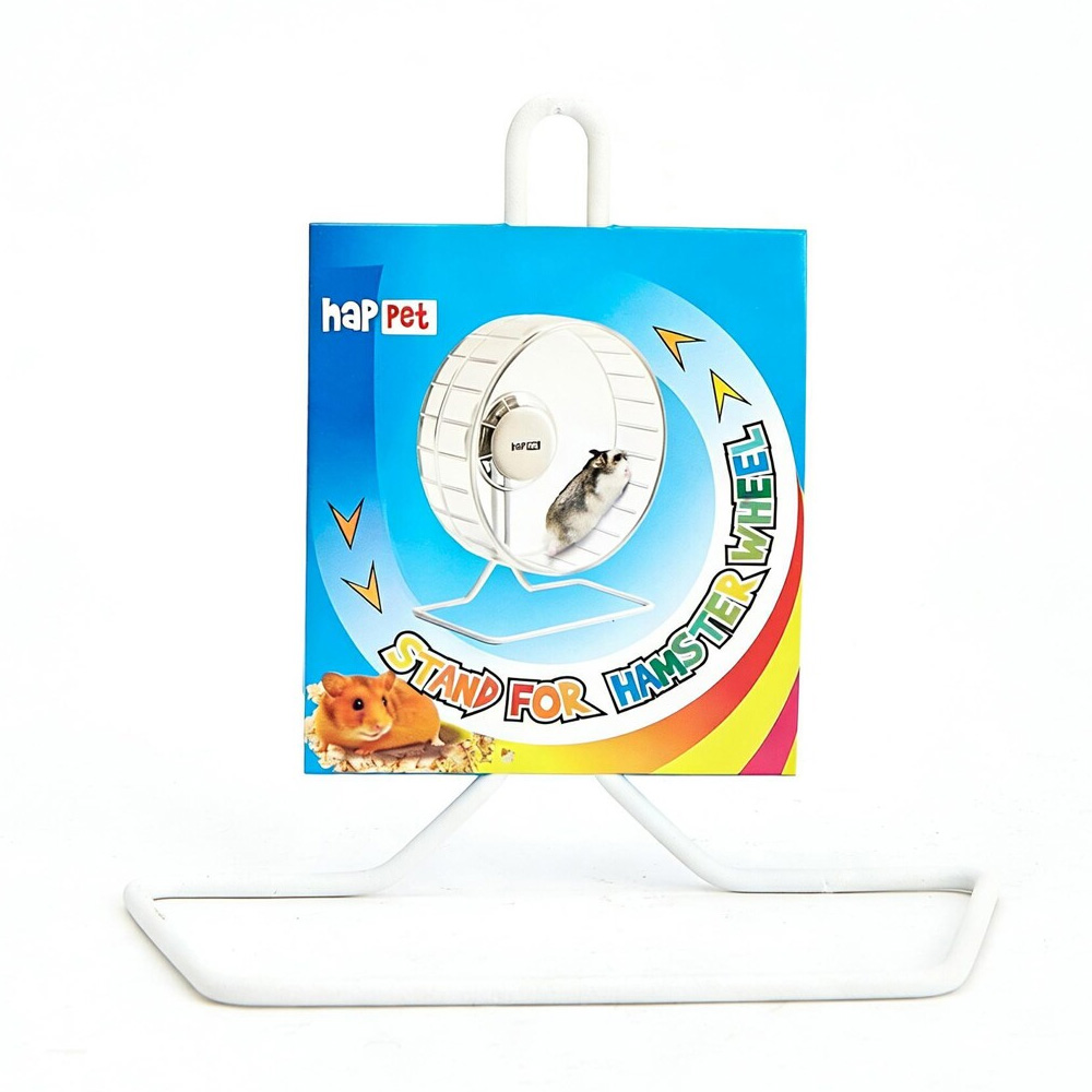 Happet Transparentny Cichy Kołowrotek 17cm + Stojak Biały